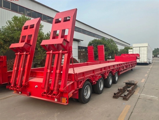 Q345b / T700 Staal hoofdbalk 3/4-assige lage sleepwagentrailer voor zware machines