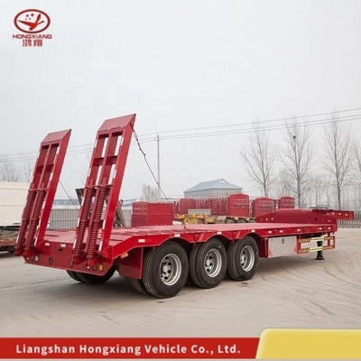 Q345b / T700 Staal hoofdbalk 3/4-assige lage sleepwagentrailer voor zware machines