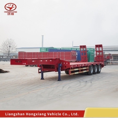 Q345b / T700 Staal hoofdbalk 3/4-assige lage sleepwagentrailer voor zware machines