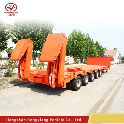 Q345b / T700 Staal hoofdbalk 3/4-assige lage sleepwagentrailer voor zware machines