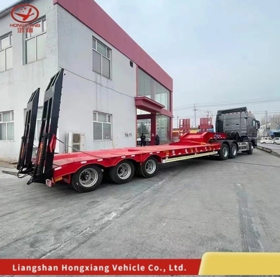 Afneembare lage lading vrachtwagen/Lowbed/Lowboy lage platte bed trailer aanpasbaar