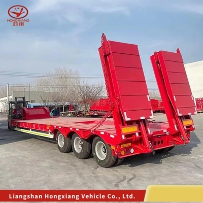 Afneembare lage lading vrachtwagen/Lowbed/Lowboy lage platte bed trailer aanpasbaar