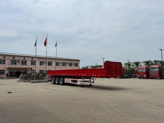Lichte 3-assige platte container en bulk multifunctionele vrachtwagen-half-aanhanger met 1