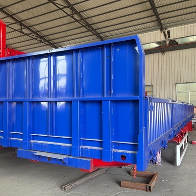3-assige staal bulk lading zijwand half-aanhangwagen met aanpasbare specificaties