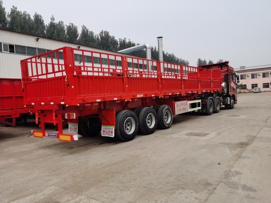 Verwijderingssysteem 3 Achsel Bulk Cargo Side Wall Semi-Trailer met materialen