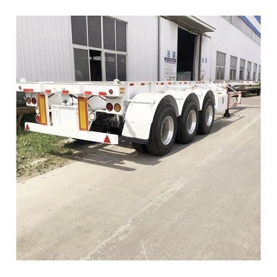 20 voet skelet chassis dump half-trailer met immobiliseren functie en 12 Twist-Lock