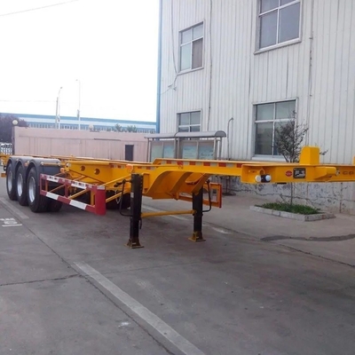 20 voet skelet chassis dump half-trailer met immobiliseren functie en 12 Twist-Lock
