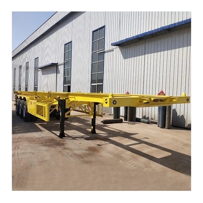 20 voet skelet chassis dump half-trailer met immobiliseren functie en 12 Twist-Lock