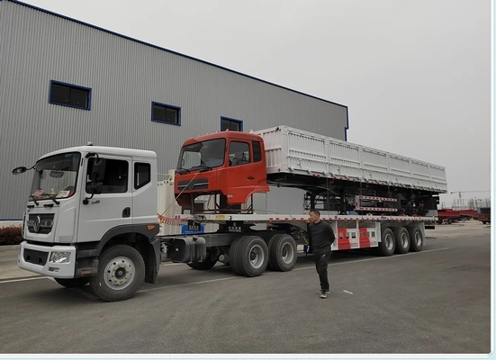 ABS antiblokkerend remsysteem 60 ton bulk cargo multifunctionele zijwandhalve aanhangwagen