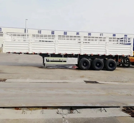 3-assige 40-80 ton lading zijwand vee hek aanhangwagen halve aanhangwagen voor eisen