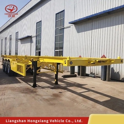 1 Flatbed Skeleton Semi-trailer 20FT Skeleton Gliding Skeletal Semi-trailer met Flatbed