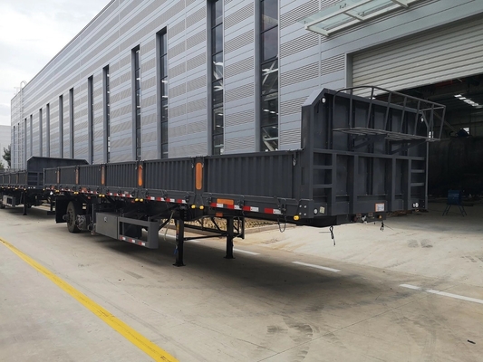 5.5 ton 3-assige 40-voet zijwand meerdoelige half-aanhangwagen hek-type vracht bulk aanhangwagen