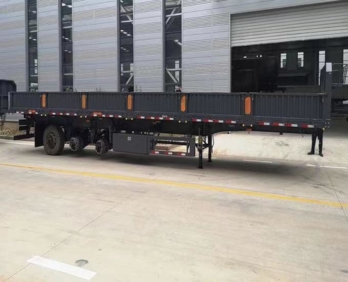 5.5 ton 3-assige 40-voet zijwand meerdoelige half-aanhangwagen hek-type vracht bulk aanhangwagen