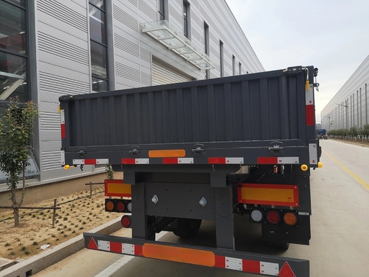 5.5 ton 3-assige 40-voet zijwand meerdoelige half-aanhangwagen hek-type vracht bulk aanhangwagen