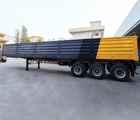 3-assige zijwandhalve aanhangwagens van het type hek vracht bulk aanhangwagen met een capaciteit van 5,5 ton