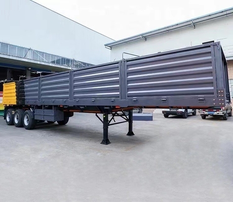 3-assige zijwandhalve aanhangwagens van het type hek vracht bulk aanhangwagen met een capaciteit van 5,5 ton