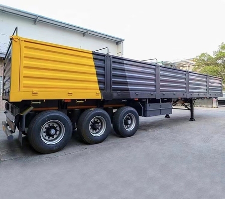 3-assige zijwandhalve aanhangwagens van het type hek vracht bulk aanhangwagen met een capaciteit van 5,5 ton