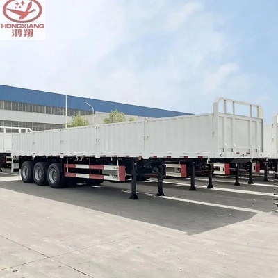 Hoge muur hek vrachtwagen half vee trailer met 3 assen 50 ton bulk vracht vee vervoer