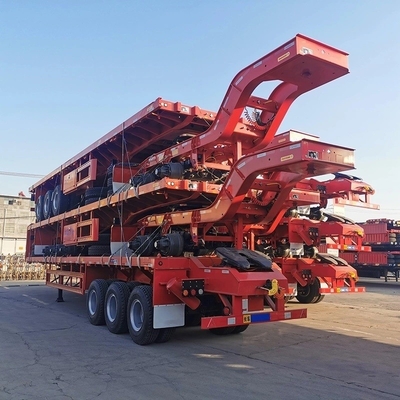 Flatbed 2/3 As 20FT 40FT Steel Shipping Container Skelet Chassis Semi-trailer