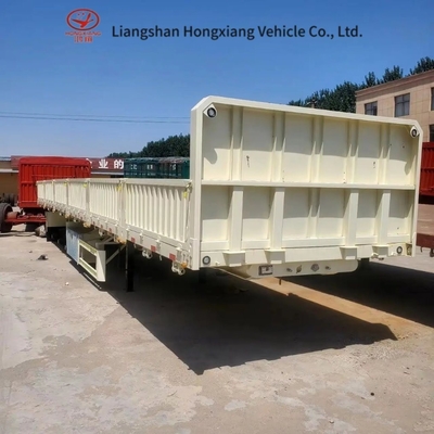 3 assen 4 assen 40-80tons zijdekantenhalve aanhangwagen met 12 twist lock drop zijdekanten aanhangwagen