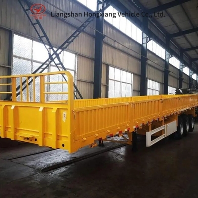 3 assen 4 assen 40-80tons zijdekantenhalve aanhangwagen met 12 twist lock drop zijdekanten aanhangwagen