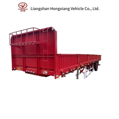 3 assen 50tons Sand Rock Transport Semi-trailer met kruisarm type ophangingssysteem