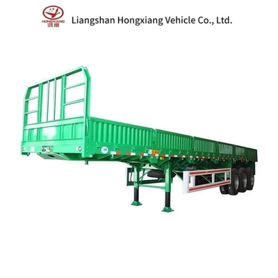 3 assen 50tons Sand Rock Transport Semi-trailer met kruisarm type ophangingssysteem