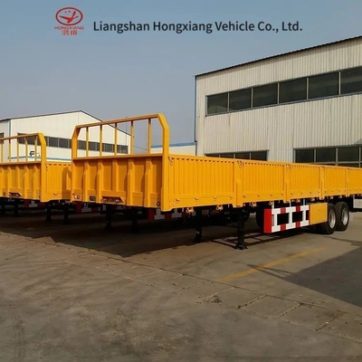 3 assen 50tons Sand Rock Transport Semi-trailer met kruisarm type ophangingssysteem