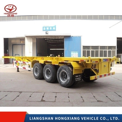 Tweedehands vrachtwagen 40 FT/ half-trailer met platte bedden/ trailer met platte bedden/ skeletcontainer/ half-trailer