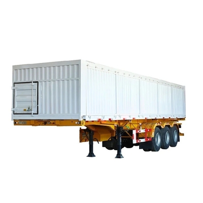 12 meter staal doos-type 3-assig container transport half-trailer met spinner vleugel