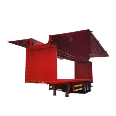 Camionette lichtverspreide vleugel open staal half-aanhangwagen vliegend vleugel transportvoertuig
