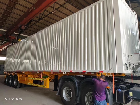 Camionette lichtverspreide vleugel open staal half-aanhangwagen vliegend vleugel transportvoertuig