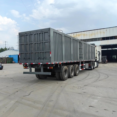 3/4 Asnummer Box Truck Halve-box aanhangwagen met ophangingssysteem van het type cross arm