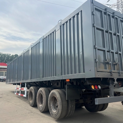 3/4 Asnummer Box Truck Halve-box aanhangwagen met ophangingssysteem van het type cross arm