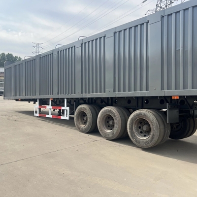 3/4 Asnummer Box Truck Halve-box aanhangwagen met ophangingssysteem van het type cross arm