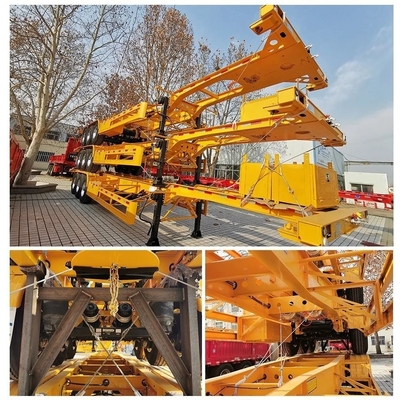 1 jaar naverkoopservice 40 voet container chassis vrachtwagen half aanhangwagen met Fuwa-as