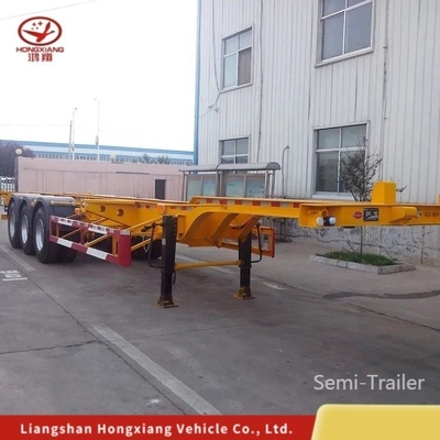 40ft Container Flatbed Low Bed Frame Skelet Semi-trailer Uitbreidbaar hek Bulk