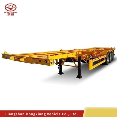 40 ft 40 voet Skelet/skeletal trekbal Tri-axel uitbreidbare vrachtwagen aanhangwagens Container Chassis Halve aanhangwagen