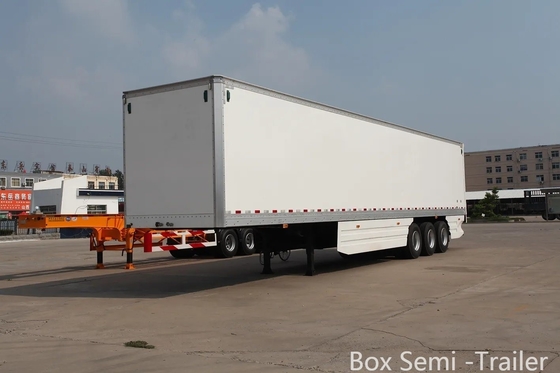 53ft droog van semi-trailer met aluminium legering Cargo Box Leaf Spring Suspension Grade