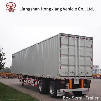 53ft droog van semi-trailer met aluminium legering Cargo Box Leaf Spring Suspension Grade