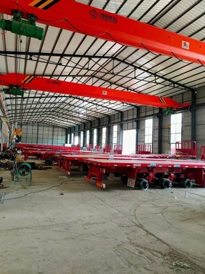 3-assige 40t60t platbed-trailer voor vrachtwagens geschikt voor klantvereisten