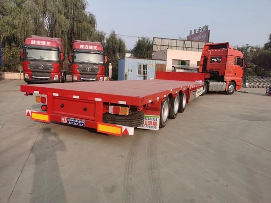 3-assige 40t60t platbed-trailer voor vrachtwagens geschikt voor klantvereisten