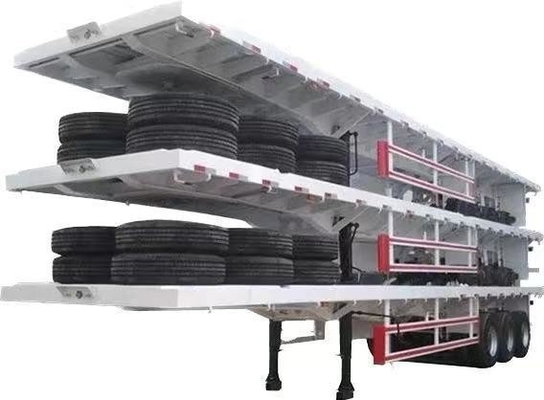 8.12.16 band 3/4 as 60 ton Container Transport Flat Deck Truck Trailer Semi-Trailer