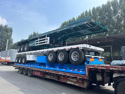 3 asselige platte trailers voor 20 voet 40 voet container half-trailers en aanpassing