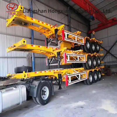 40FT Tri-Axle Container Skeleton Halve aanhangwagen Aanpassing voor containervervoer