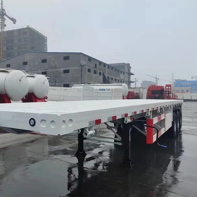 Lichte klasse 5,5 ton 3 as 40 FT platte oplegger voor zware transportcontainers