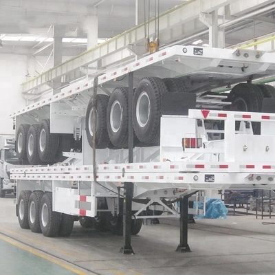 Lichte klasse 5,5 ton 3 as 40 FT platte oplegger voor zware transportcontainers