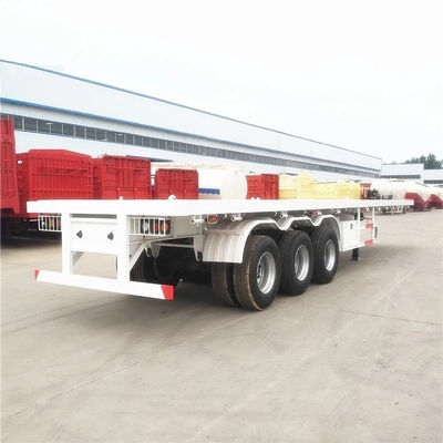 Lichte klasse 5,5 ton 3 as 40 FT platte oplegger voor zware transportcontainers