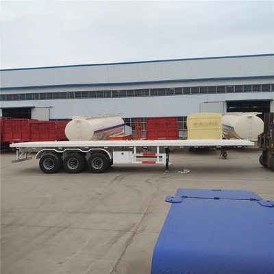 Lichte klasse 5,5 ton 3 as 40 FT platte oplegger voor zware transportcontainers