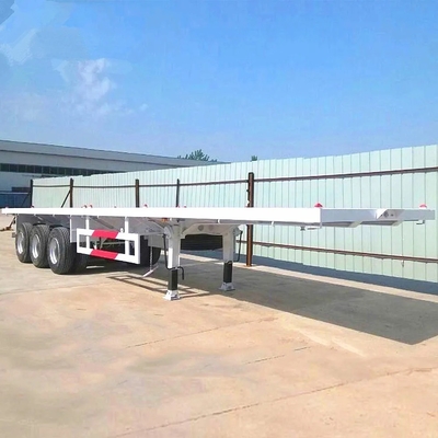 Lichte klasse 5,5 ton 3 as 40 FT platte oplegger voor zware transportcontainers